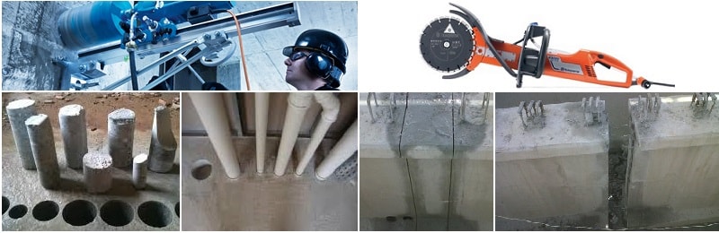 Cortes, furos e outros serviços